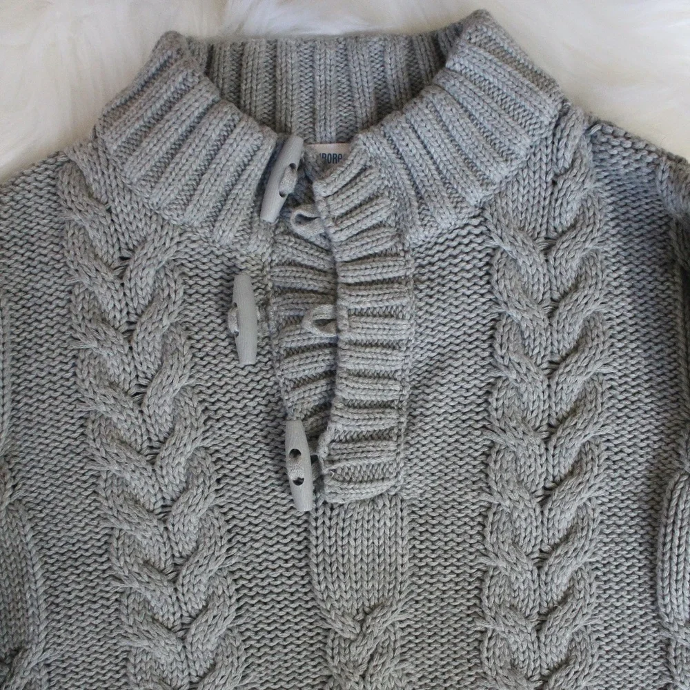 Gymboree, grey Cable Knit Sweater ....